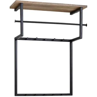 Wohnling Wandgarderobe Mid.you 60 x 76 x 26 cm Schwarz