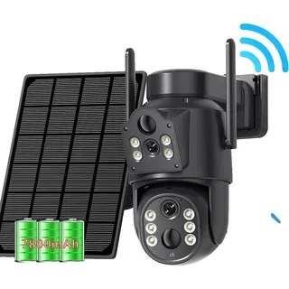 Überwachungskamera, Dual-Linse, Solar betrieben, 1PCS CAM 128G Karte