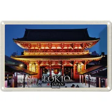 Blechschild 20x30 cm - Tokio Japan Sensoji-Tempel