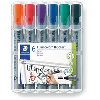 Staedtler Flipchart Marker 6 St. Schwarz/Blau/Grün/Orange/Rot/Violett