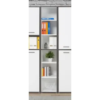 Forte Keflav Aktenregal 44,8 x 41,5 x 226,5 cm Weiß