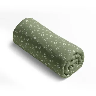 Pure Cotton Spannbettlaken, 60 x 120 x 14 cm – Matratzenschoner integriert, EIN Satin-Spannbettlaken, 100% Baumwolle, Mako Satin, Fadendichte 200, weich, pflegeleicht 40 °C, Oeko-TEX® – grün