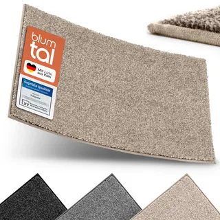 Blumtal Fußmatte 50x80 cm - Mikrofaser Schmutzfangmatte mit wasserdichter TPR-Rückseite - rutschfeste Fussmatte innen - Schmutzmatte aus Hochleistungs-Mikrofaser - Türvorleger in Beige