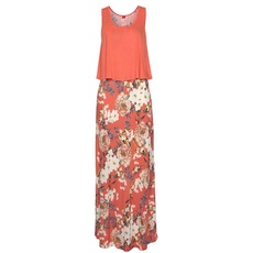 Bild Maxikleid, im Lagen-Look mit Blumenprint, Sommerkleid, Strandkleid, orange