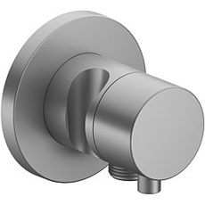 Bild IXMO Comfort Absperrventil mit Schlauchanschluss und Brausehalter rund, aluminium-finish 59541171201