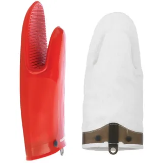 MASTRAD Gant Orka TEX - Ofenhandschuh aus Silikon und Baumwolle - rutschfeste Rillen - sehr widerstandsfähig und hohe Sicherheit - einfach zu handhaben; waschbar; komfortabel; beidhändig