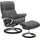 Relaxsessel Leder 83 x 102 x 73 cm Grau mit Schlaffunktion