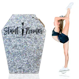 Stunt Trainer Cheer Ständer für Cheerleading Flyer Balance und Stunting Cheerleader Trainingsbrett Ausrüstung für Flexibilität Rumpfkraft und Konditionierung, Grau