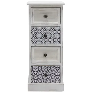 Mobili Rebecca Kommode Weiß Holz, 25x76x30 cm - Sideboards, Kommoden