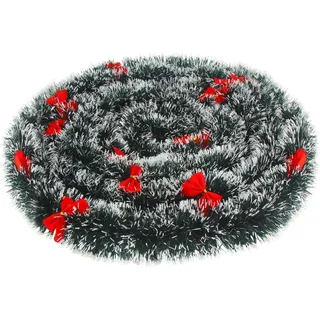 DERAYEE 10m Weihnachtsgirlande,Fliege Tannengirlande,Türkranz für Innen und Aussenbereich Dekoration Weihnachtsbaum