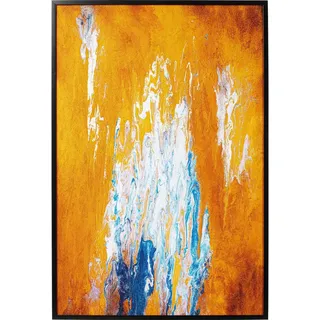 Kare Design Wandbild Artistas, Orange, Rechteckig, Bilddruck, Leinwandbild, Wandkunst, Abstraktes Design, Modern, Schlafzimmer, Wohnzimmer, 180x120 cm (H/B)