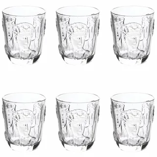 Villa d'Este Home Tivoli Imperial Imperial Imperial Face Wassergläser, 300 ml, 6 Stück