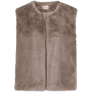 Fellimitatweste CARTOON "Fake Fur-Weste unifarben", Damen, Gr. 44, braun (schlamm), Obermaterial: 100% Polyester PES., Westen Fellimitatweste