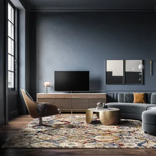 HAMID – Zeitgenössischer Wollteppich Alpes, moderner weicher Teppich, Großer Teppich für Wohnzimmer, Schlafzimmer, Wohnzimmer (Mehrfarbig, 230 x 160 cm)