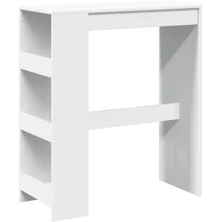 vidaXL Bartisch mit Regal Weiß 90x40x103,5 cm Holzwerkstoff - Weiß