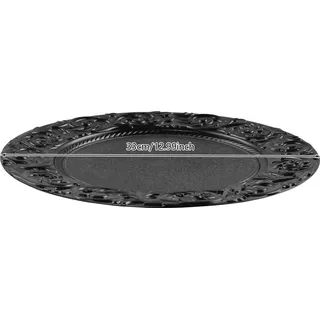 Teller-Set, Runddesign, 24-teilige Kollektion, schwarz - Schwarz