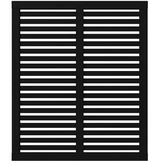 Plus Sichtschutzzaun 120 x 140 cm Schwarz/Holz