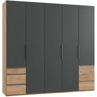 Level 250 x 236 x 58 cm Plankeneiche Nachbildung/graphit mit Schubladen