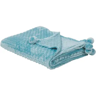 Beliani Samur Kuscheldecke 200 x 220 cm Hellblau