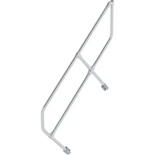 Günzburger Zweiter Handlauf für Treppe 45° 5 Stufen  Weiß Aluminium
