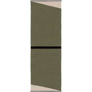 benuta Pop Baumwollteppich Lenny Grün 70x200 cm , Textil , Abstrakt , Rechteckig , 70x200 cm , Gots , für Fußbodenheizung geeignet , Teppiche und Böden, Teppiche