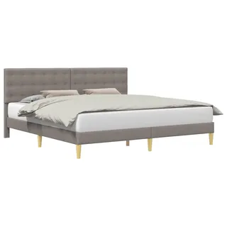 vidaXL Bettrahmen mit Kopfteil Taupe 200 x 200 cm Stoff - Taupe