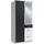 Drehtürenschrank Click 90 x 199 x 58 cm Weiß/Graphit