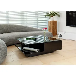 SalesFever Couchtisch - stilvoll und praktisch schwarz Kristallglas 100 x 36 x 100 cm