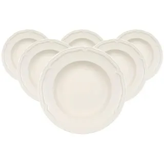 Villeroy & Boch Suppenteller Manoir ø 22,8 cm 6er Set weiß