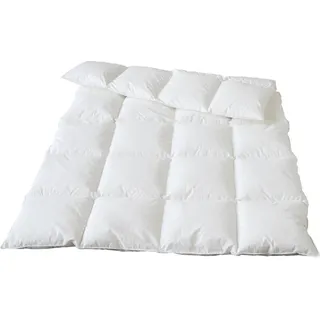 Traumina Bettdecke Plume Bio Daune Winterdecke  Wärmeklasse 4  Größe 135x200 cm