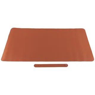 Nicear Große Schreibtischunterlage aus PU-Leder, 60 x 30 cm, rutschfestes Mauspad, wasserdichter Schreibtischschutz für Laptop, Tastatur, Schreibarbeitsplatz, Home-Office-Zubehör, Braun