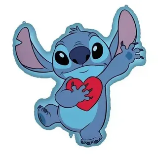 Lilo & Stitch: Stitch Herz-Folienballon - 75 x 86 cm
