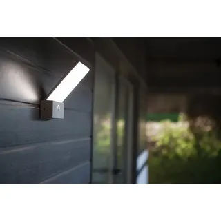 Lutec LED Wandleuchte Pano anthrazit IP54 - Weiß