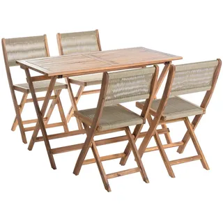 Beliani Gartenmöbel Set 4-tlg. Beige