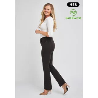 Bootcut-Jeans WONDERJEANS, Damen, Gr. 40, Länge 30, braun denim, Denim/Jeans, Obermaterial: 48% Polyester, 30% Baumwolle, 12% Viskose, 6% Modal, 4% Elasthan, figurbetont lang, Jeans Bootcut-Jeans, Figurbetonte Form mit leicht ausgestelltem Bein