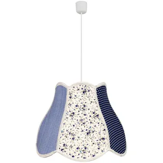Pendelleuchte , Blau, Hellgrau , Kunststoff, Textil , 35x90x35 cm , RoHS, Europäischer Sicherheitsstandard , einfach zu transportieren , Lampen & Leuchten, Innenbeleuchtung, Hängeleuchten, Pendelleuchten