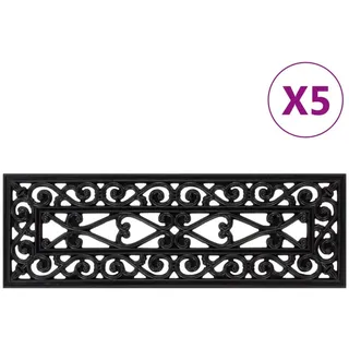 vidaXL Stufenmatte 25 x 75 cm Schwarz