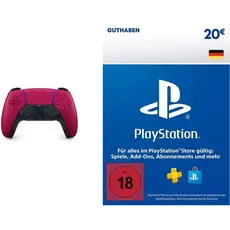 DualSense Wireless Controller Cosmic Red [PlayStation 5] + PSN Guthaben | 20 EUR | deutsches Konto | PS5/PS4 Download Code