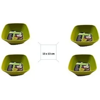 Bambus Salatschale 4er Set (grün) - Grün