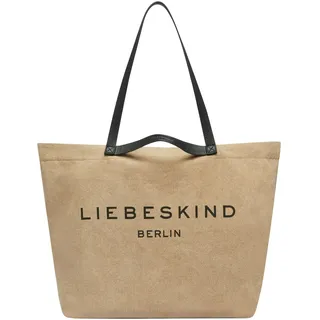 Liebeskind Berlin Damen-Shopper „Aurora“ – Große Canvas-Tasche Damen mit Reißverschlussfach und Leder-Schulterriemen – Shopper Bag Women – Passend für Laptops bis 16 Zoll – Light Bag