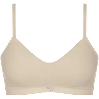 Sloggi Damen T-Shirt-BH Baumwolle Mikrofase Unterwäsche Komfort herausnehmbare verstellbare nahtlos unsichtbar Spitze bügellos Stretch