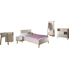 Bild von »Alika«, (Set, 5 St., Kleiderständer, Bett und Nachttisch,Kommode und ein Schreibtisch), braun