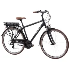 Bild E-Ride 28 Zoll, City/Trekking E-Bike mit 250W Motor, 21-Gang-Getriebe, für Herren in Schwarz