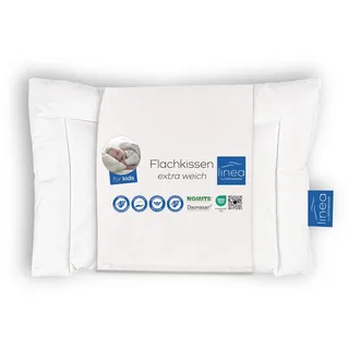 LINEA by böhmerwald kids Flachkissen, 90% Daunen/10% Federn, 40x60, Allergiker geeignet, waschbar bis 60°C, in Deutschland produziert