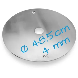 mocisa Feuerplatte Ø 48,5 cm Stahl silber