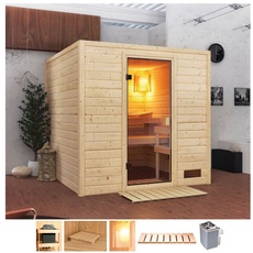 Bild Sauna »Jacky«, 4,5-kW-Ofen mit int. Steuerung, beige