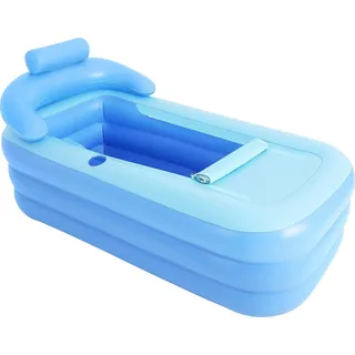 Aufblasbare Badewanne, Ergonomische Rückenlehne, Faltbares Design, 160x84cm