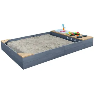 Axi Holzsandkasten Kelly mit Spielküchenzeile Braun/Grau