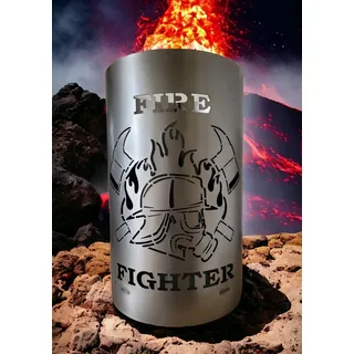 Feuertonne / Feuerkorb mit Motiv Fire-Fighter