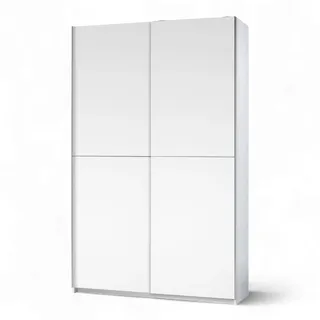 SchlafKONTOR Schwebetürenschrank Heimo 125 x 195,5 x 38 cm Weiß